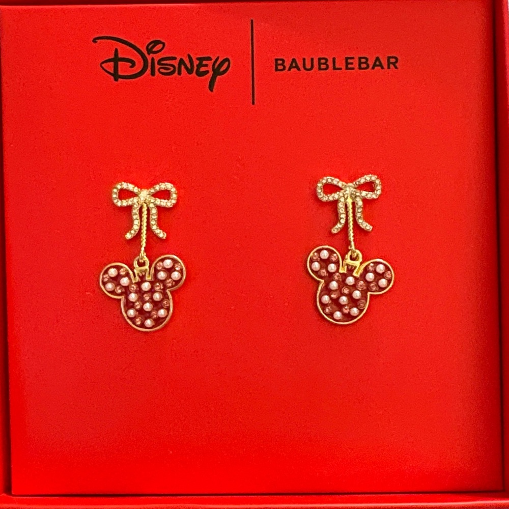 Disney BaubleBar Mickey Mouse Earrings with Bow